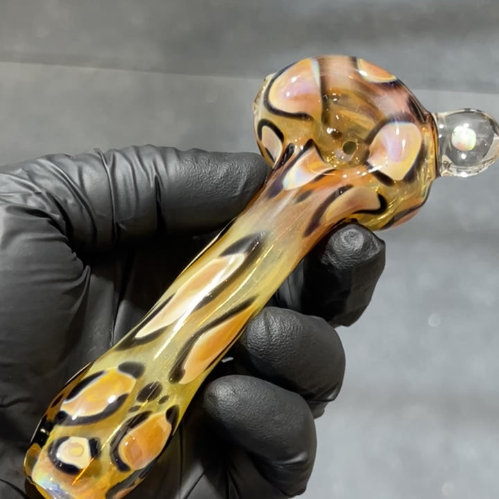 Leopard Opal Pipe Glass Pipe Beezy Glass