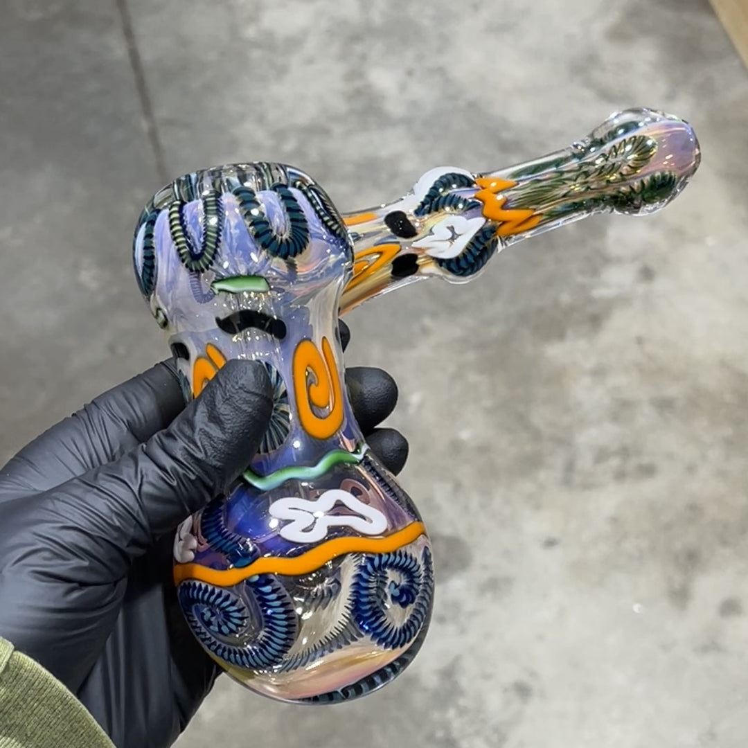 Inside Out Sidecar Bubbler Glass Pipe Tiny Mike