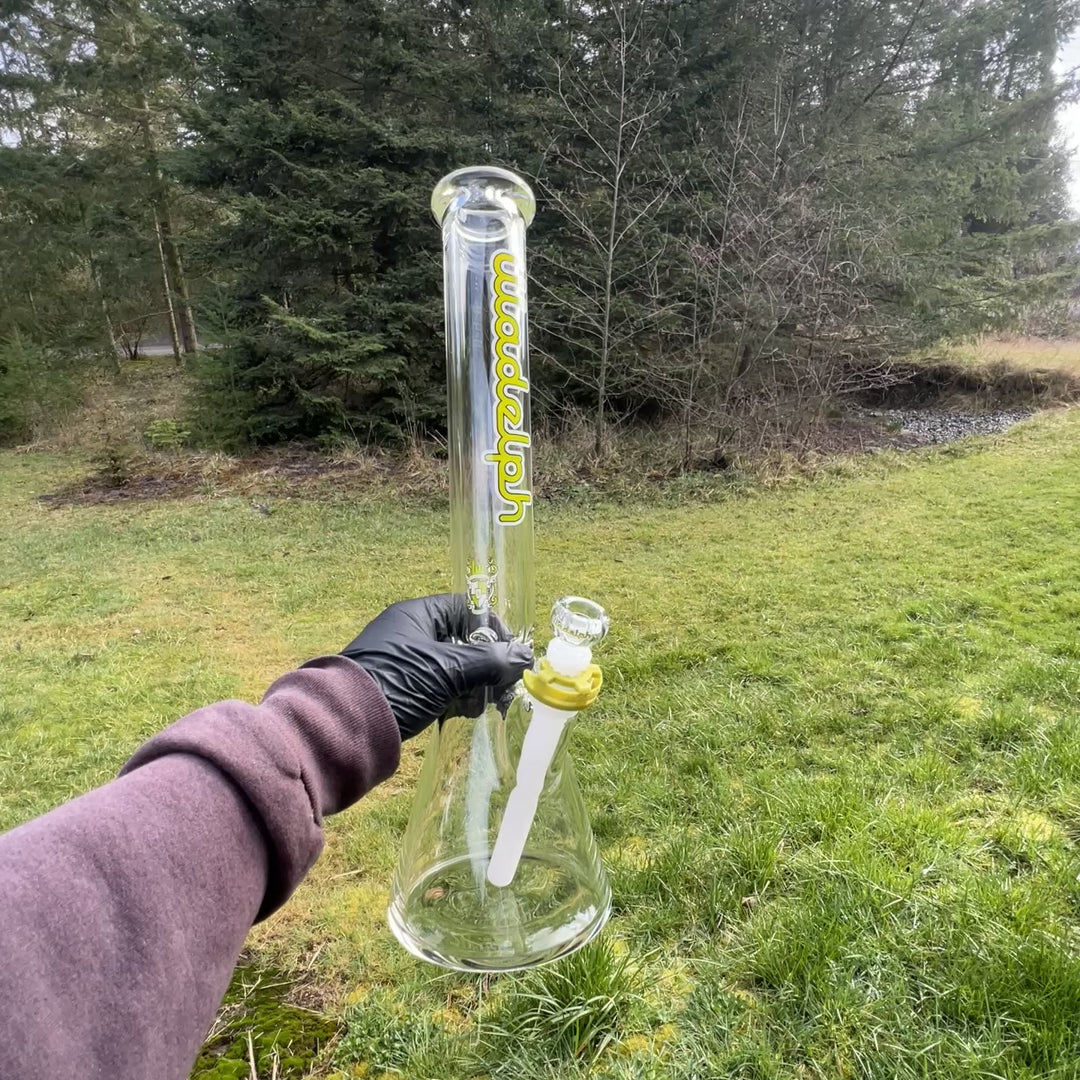 Illadelph Lime Beaker Bong Glass Pipe Illadelph Glass