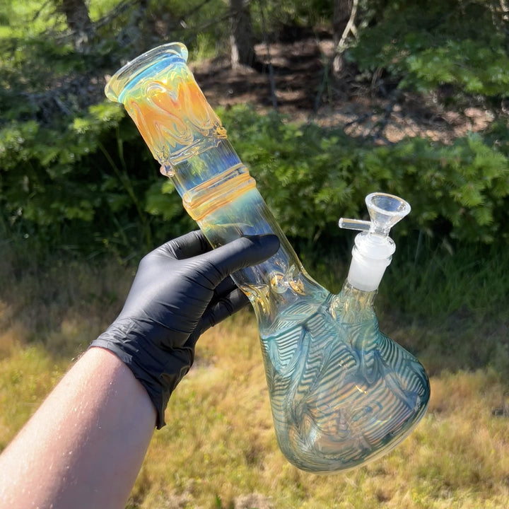 12" Ripple Fume Beaker Bong