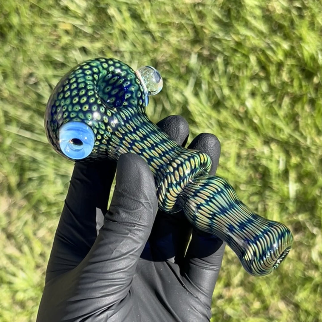 Snakeskin Spoon Large Glass Pipe Firekist Glass