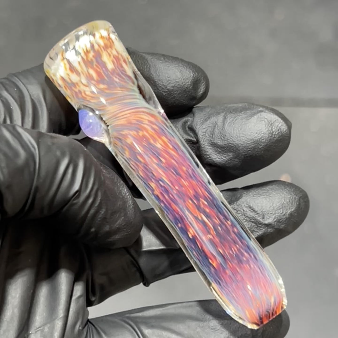 Thick Striking Purple Chillum Glass Pipe Chuck Glass