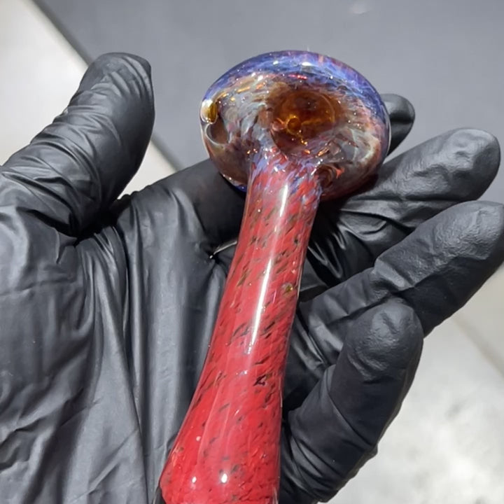 Purple Magic Red Frit Pipe Glass Pipe Beezy Glass