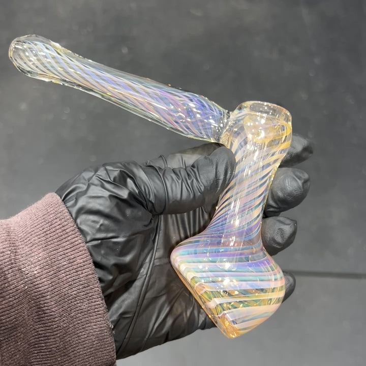 Thick Fumed Hammer Bubbler Glass Pipe Chuck Glass