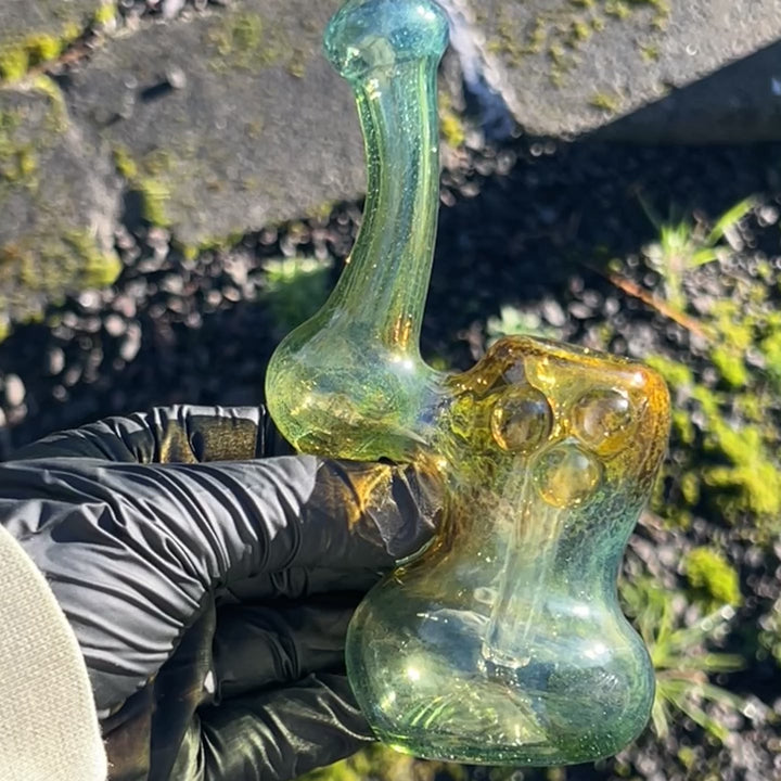 Smooth as Frit Bubbler Glass Pipe Sable Haze