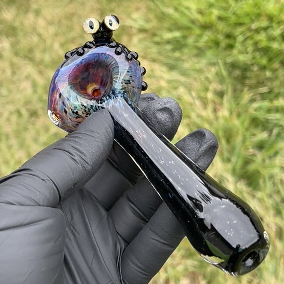 Purple Magic Frog Spoon Glass Pipe Beezy Glass