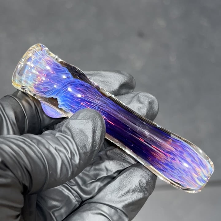 Thick Purple Chillum Glass Pipe Chuck Glass