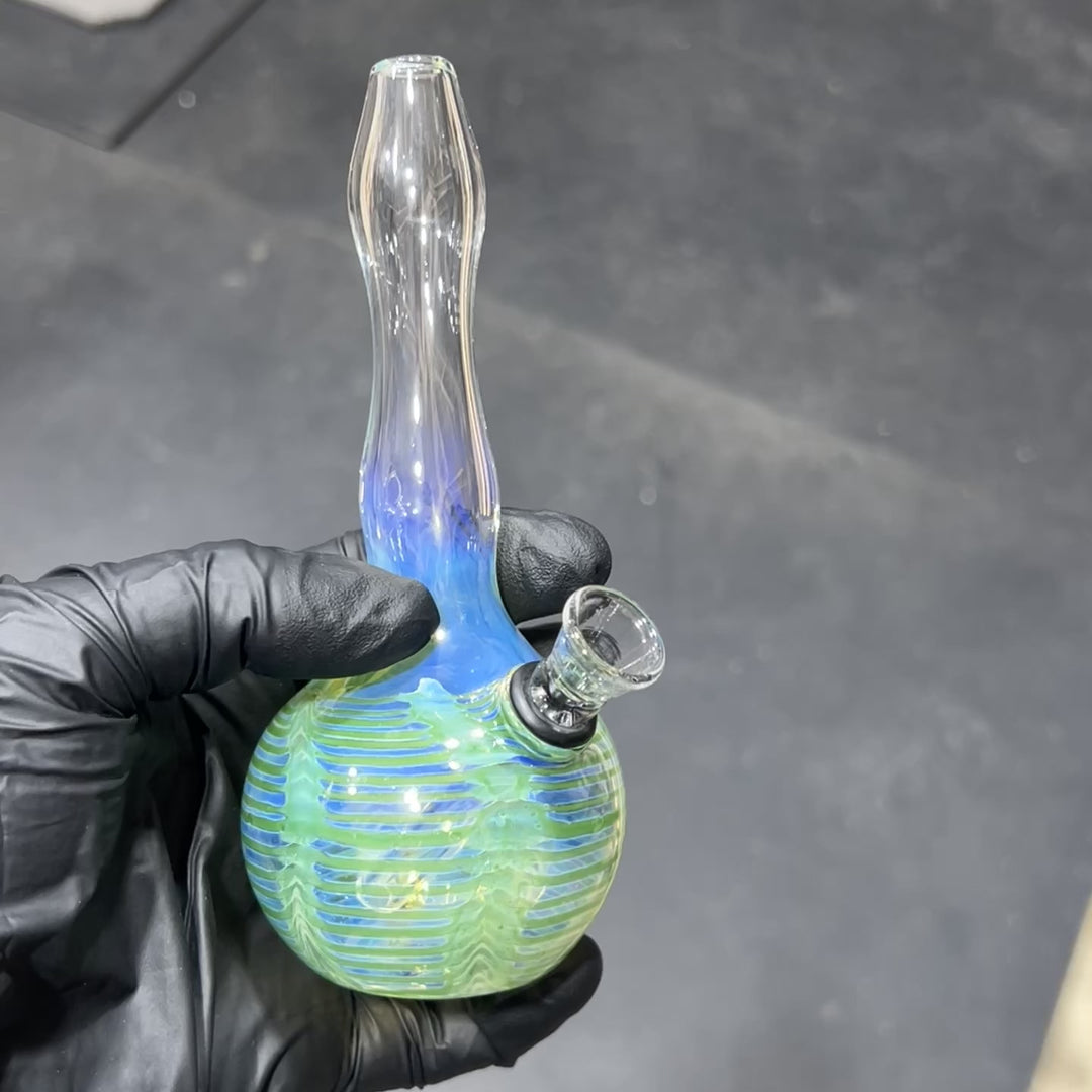 5" Fumed Color Rake Mini Bong Glass Pipe Mary Jane's Glass