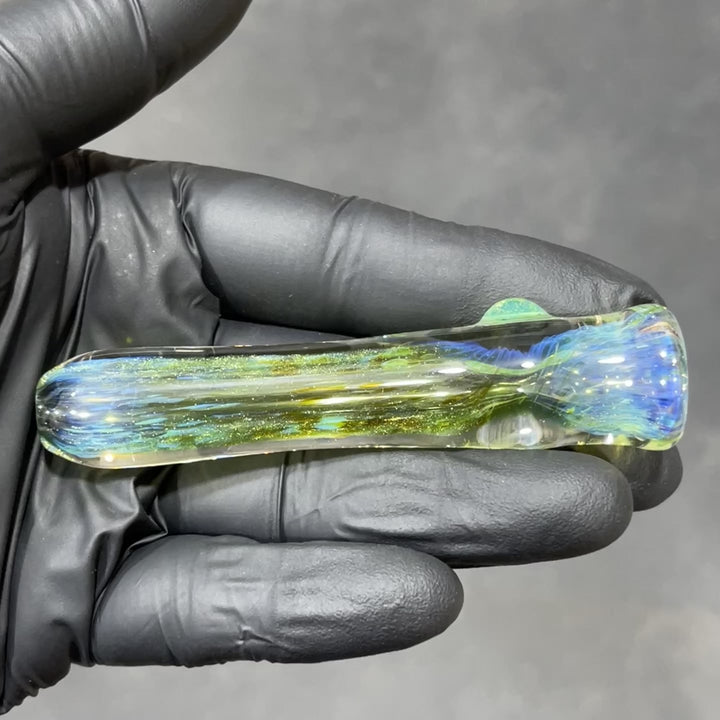 Mystery Aventurine Chillum Glass Pipe Chuck Glass