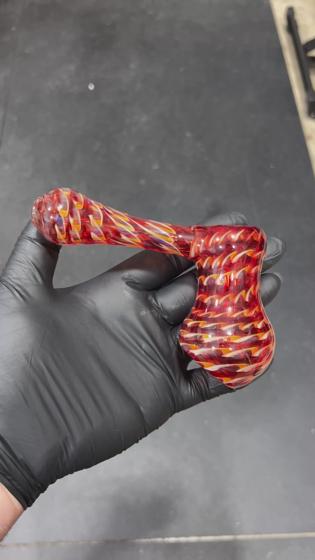 Multi-Color Hammer Bubbler Glass Pipe Jedi Glassworks