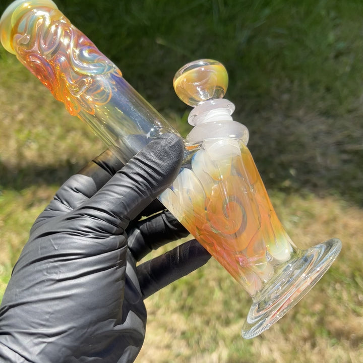 8" Fumed Straight Bong Glass Pipe Mary Jane's Glass