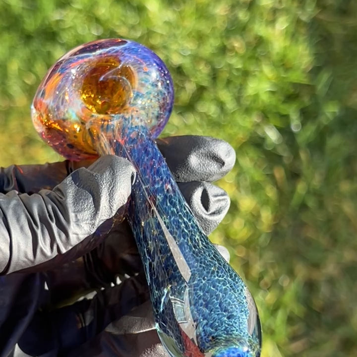 Blue Frit Pipe Glass Pipe Beezy Glass