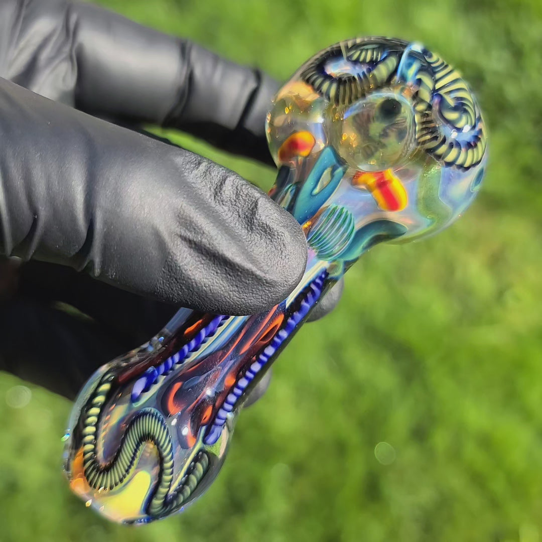 Color Inside Out Spoon Glass Pipe Tiny Mike