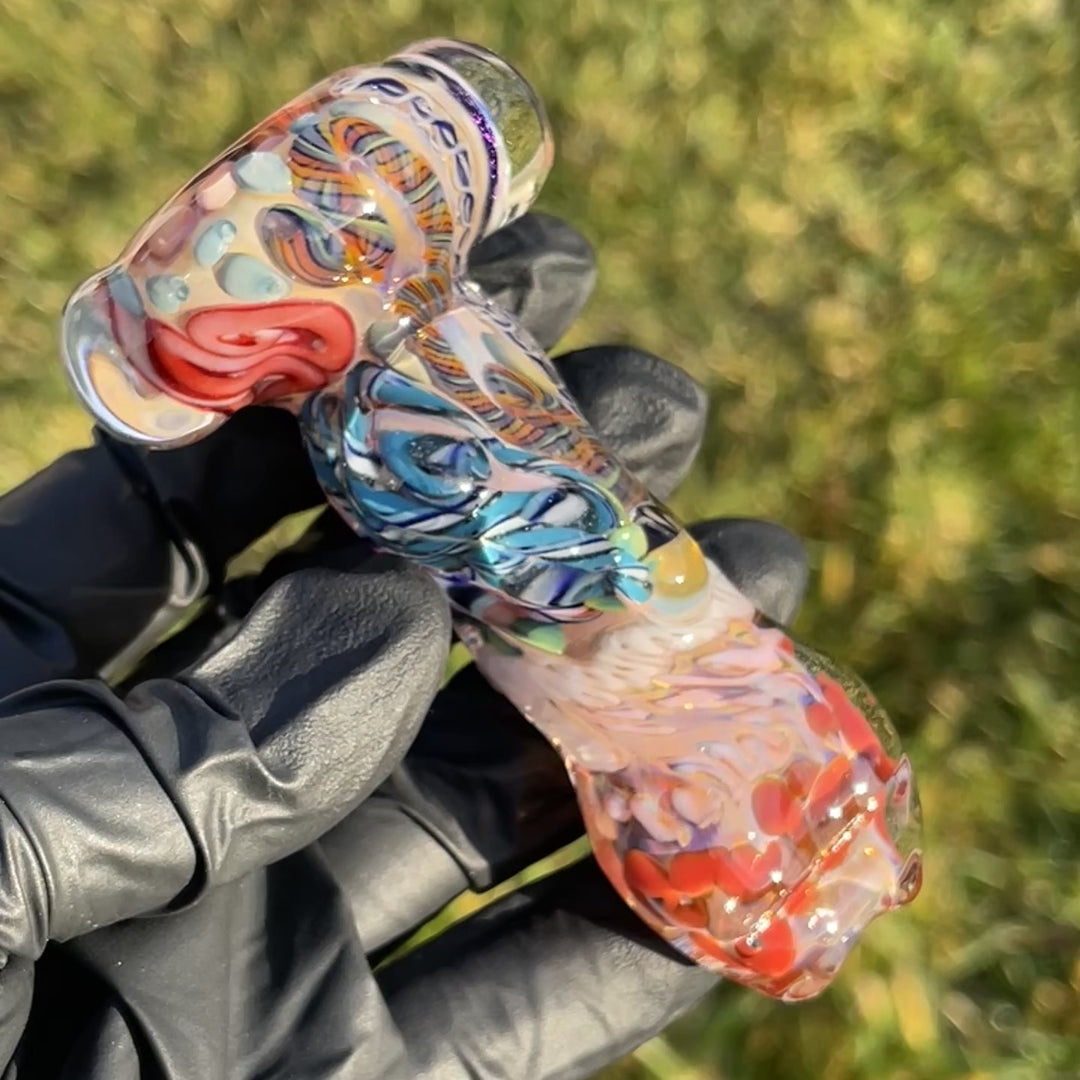 Inside Out Twisted Chillum Glass Pipe Molten Imagination