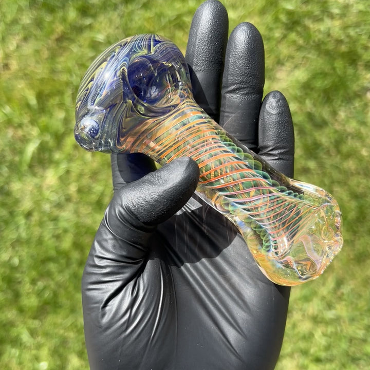 Fumed Swirl Pipe Glass Pipe TG