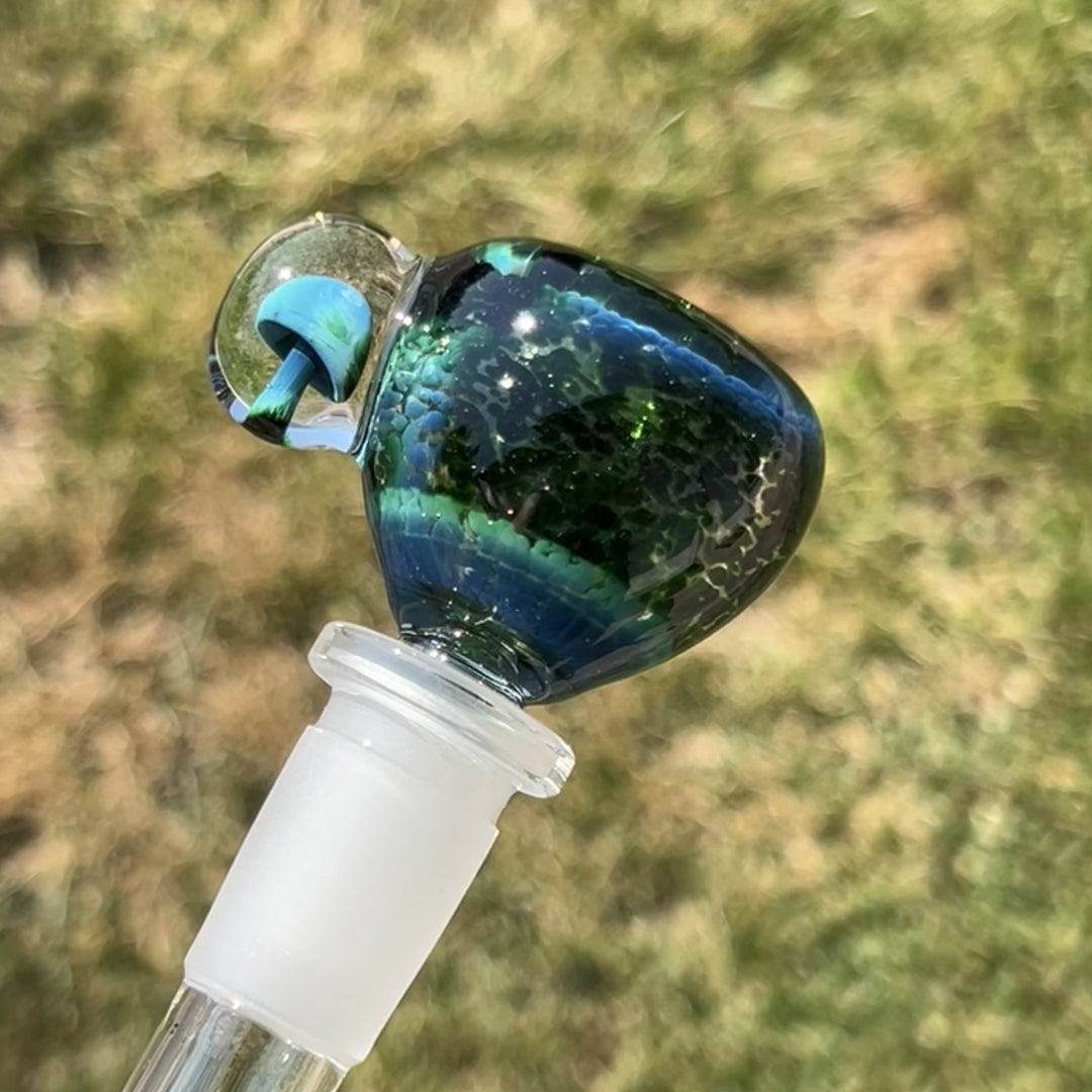 14 mm Exp Green Mushroom PullSlide Accessory Beezy Glass