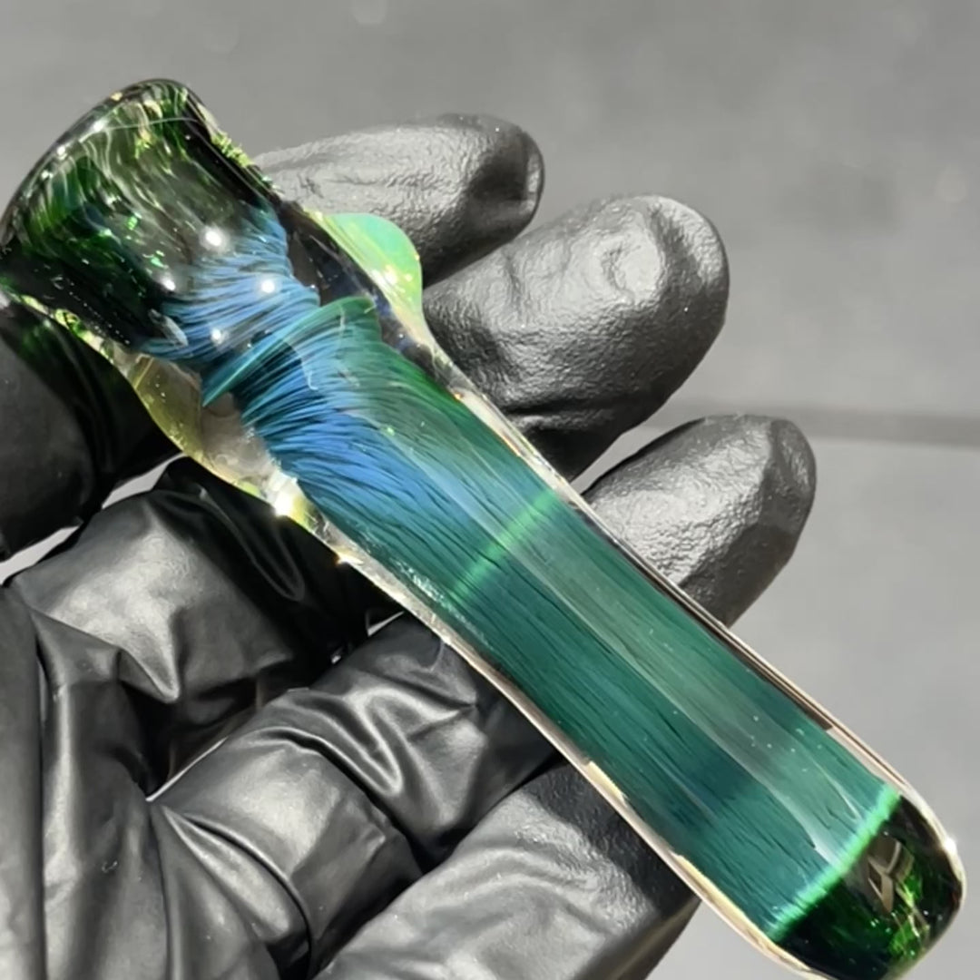 Thick Exp Green Chillum Glass Pipe Chuck Glass