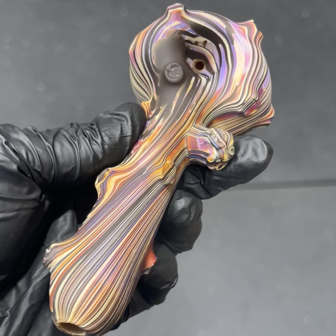 Woodgrain Branch Spoon Glass Pipe Wazoo Glass