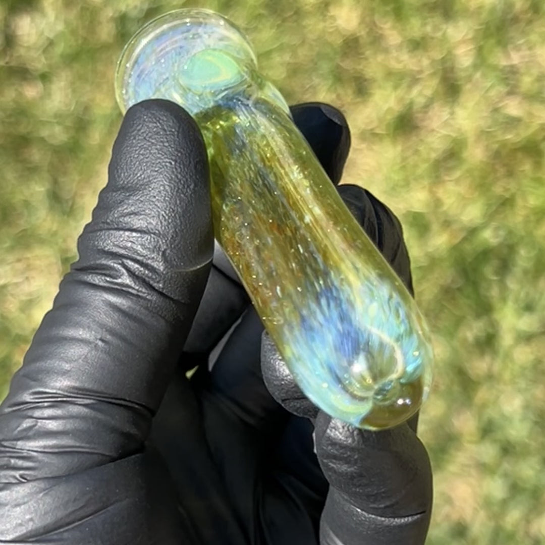 Mystery Aventurine Chillum Glass Pipe Chuck Glass