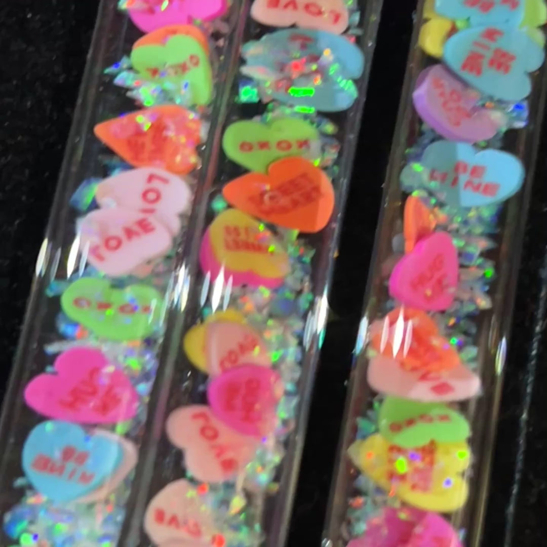 Opal Candy Heart Chisel Tip Dabbers Accessory Beezy Glass