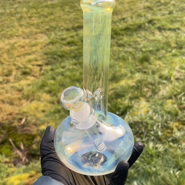 9" Fumed Bubble Bong Glass Pipe Mary Jane's Glass