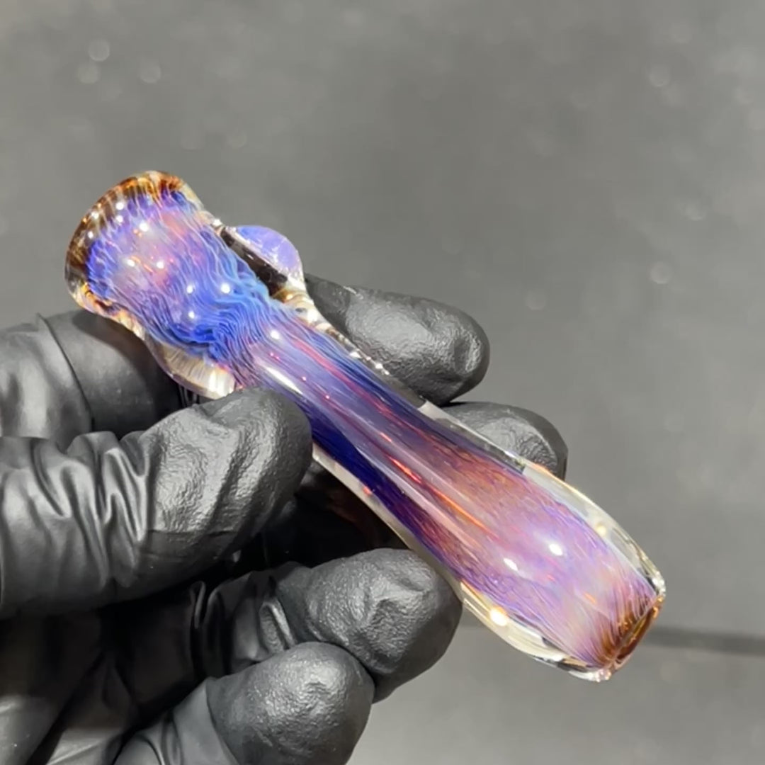 Thick Purple Chillum Glass Pipe Chuck Glass