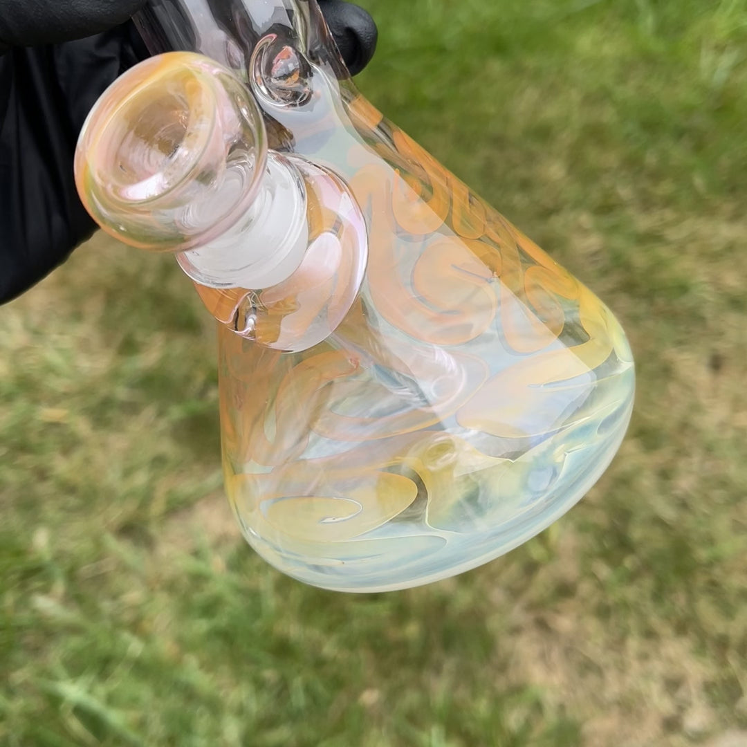 9" Fumed Twist Beaker Bong Glass Pipe Mary Jane's Glass