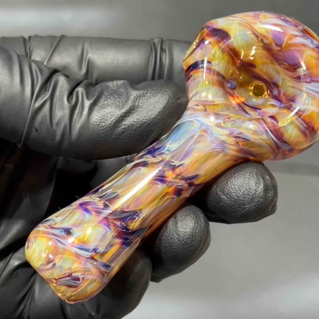 Multi-colored Purple Pipe Glass Pipe Jedi Glassworks