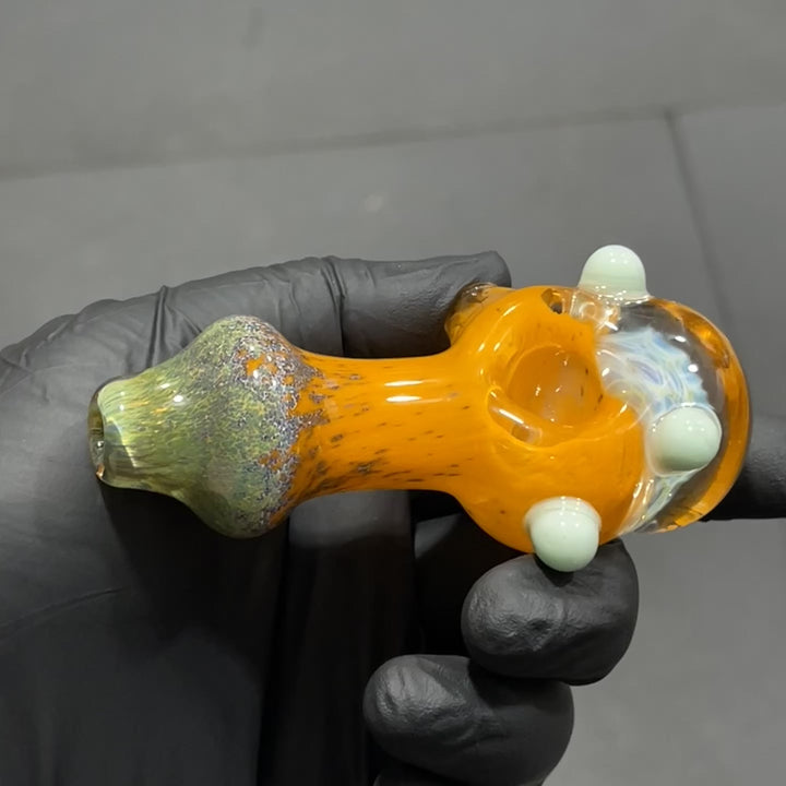 Frit Honeycomb Spoon Glass Pipe Catfish Glass