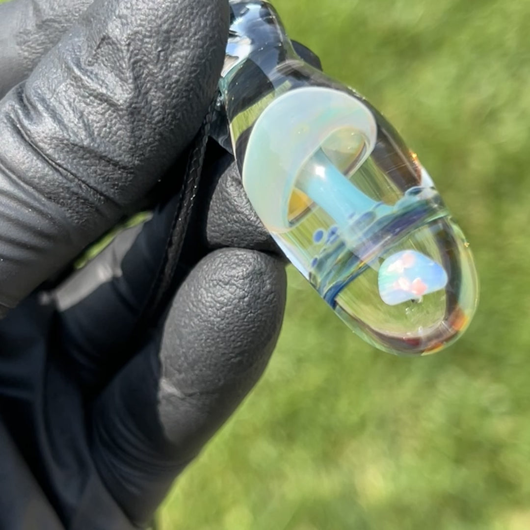 Fancy Mushroom Opal Drop Pendant Glass Pipe Beezy Glass