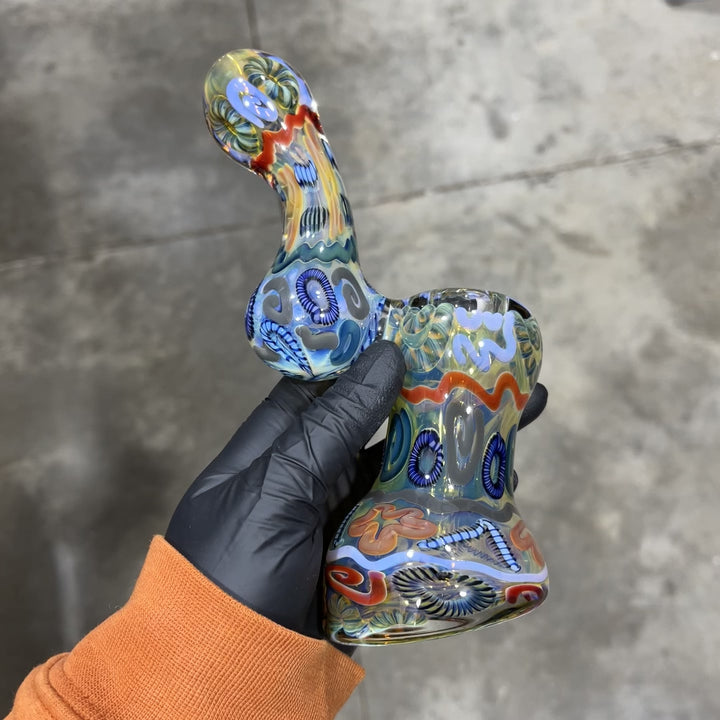 Inside Out Sherlock Bubbler Glass Pipe Tiny Mike