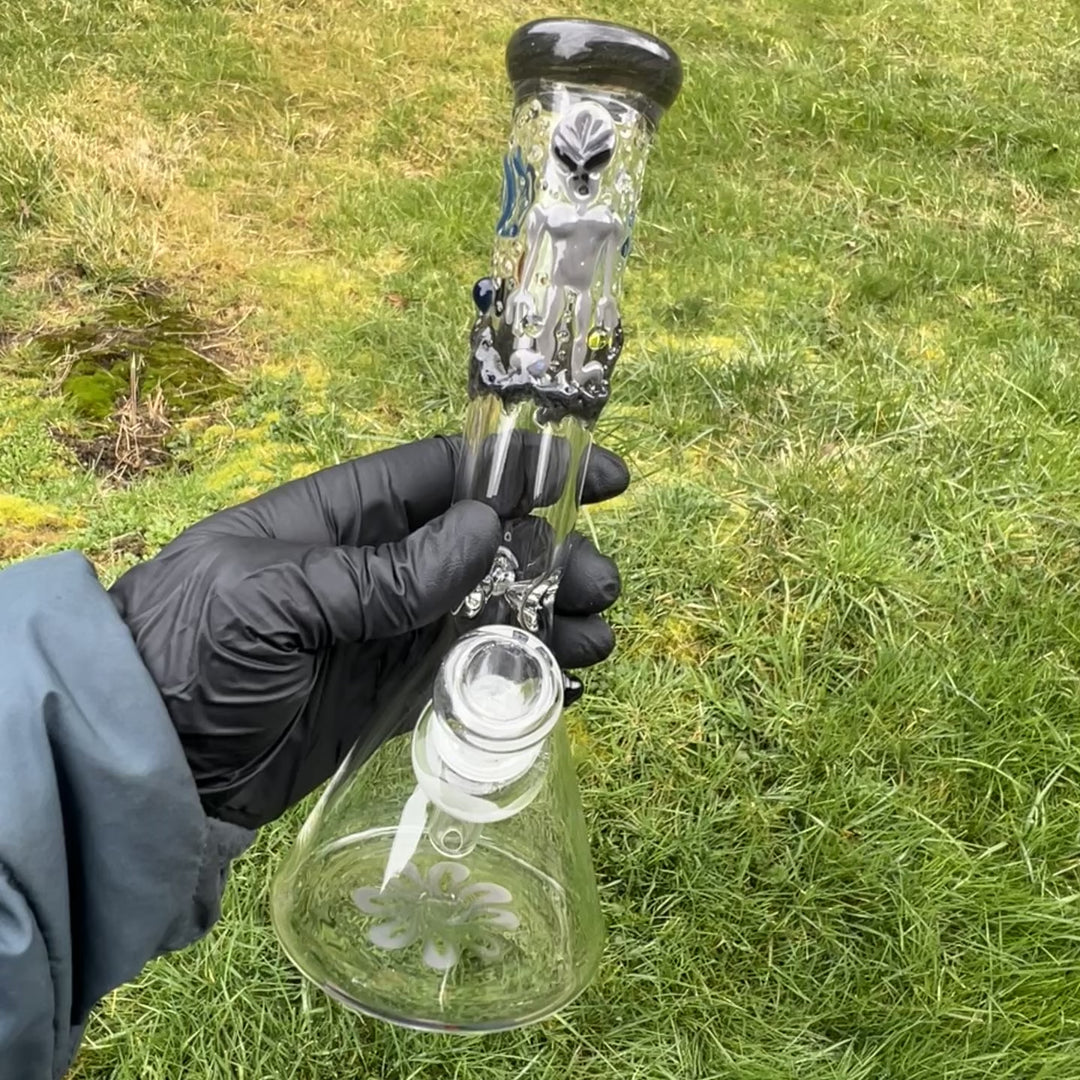 9" Alien Bong Glass Pipe Mary Jane's Glass