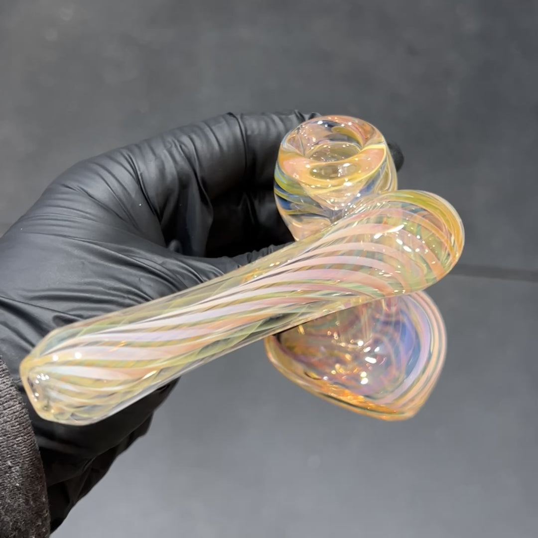 Thick Fumed Sidecar Bubbler Glass Pipe Chuck Glass