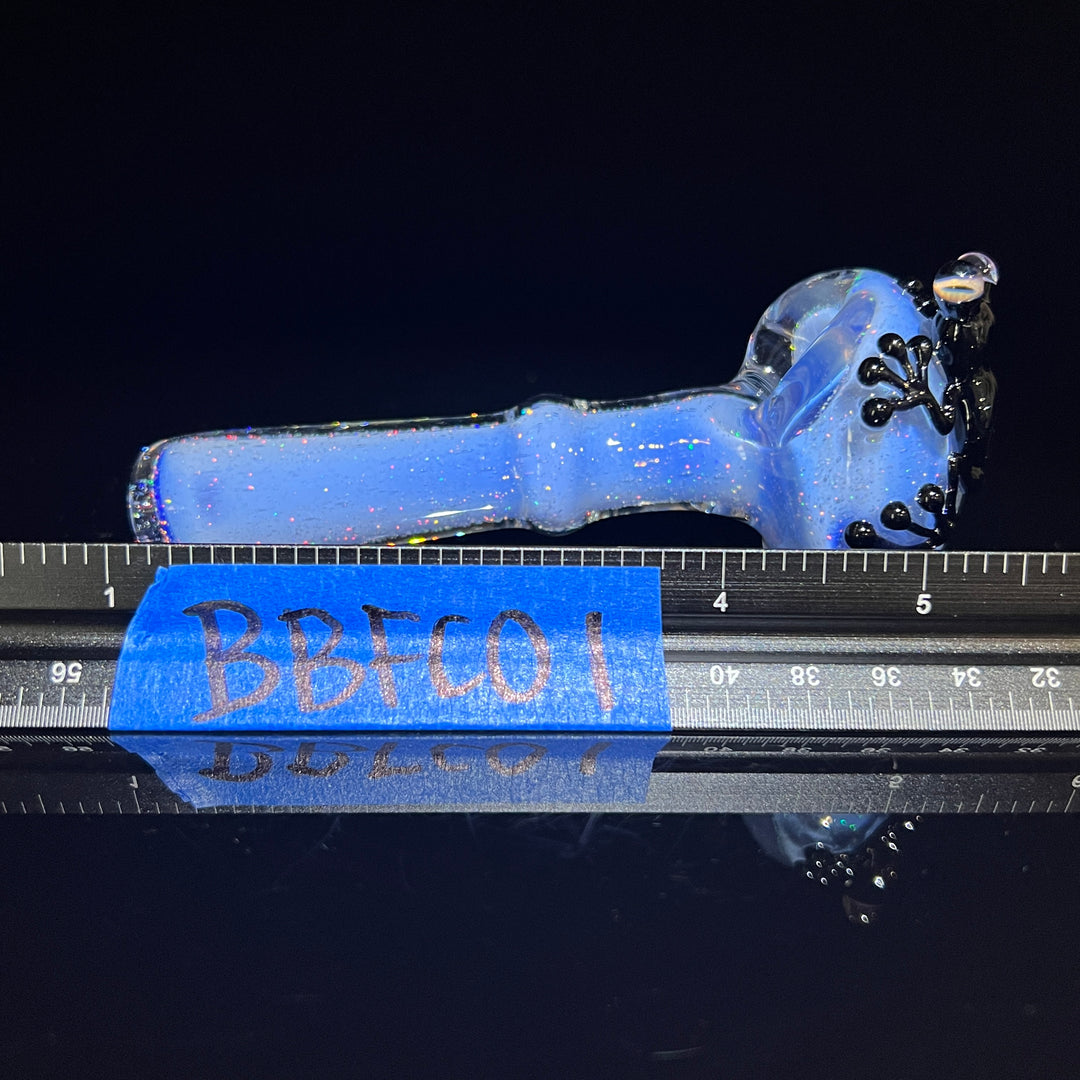 Electric Blue Crushed Opal Pipe 1 Glass Pipe Beezy Glass   