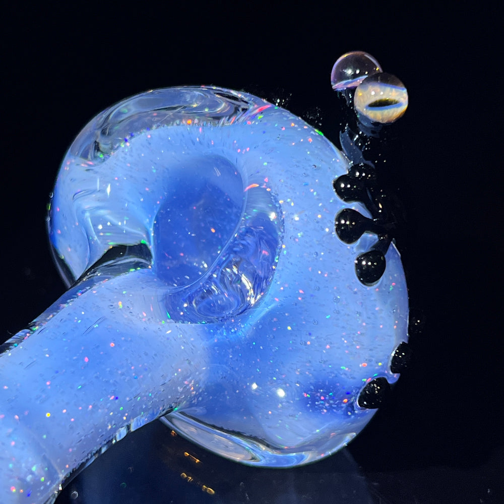 Electric Blue Crushed Opal Pipe 1 Glass Pipe Beezy Glass   