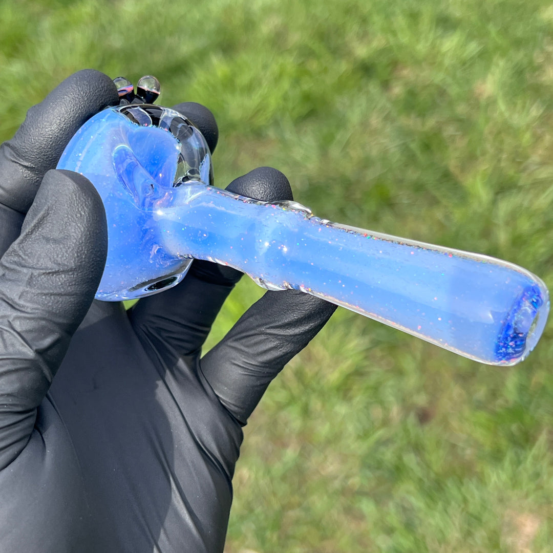 Electric Blue Crushed Opal Pipe 1 Glass Pipe Beezy Glass   