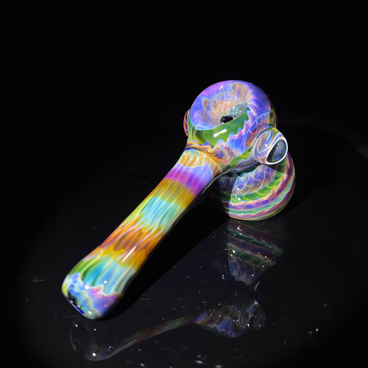 Purple Tie Dye Bubbler 4 Glass Pipe Jedi Glassworks   