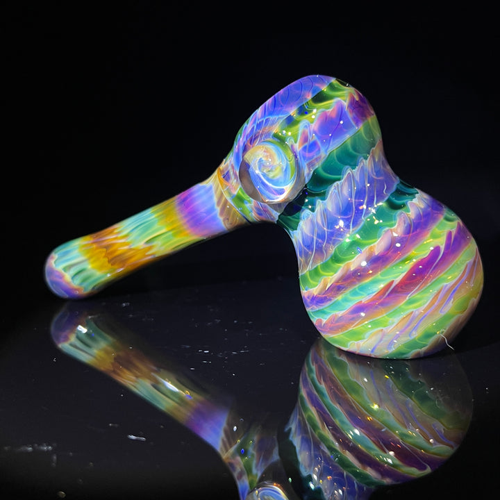 Purple Tie Dye Bubbler 4 Glass Pipe Jedi Glassworks   