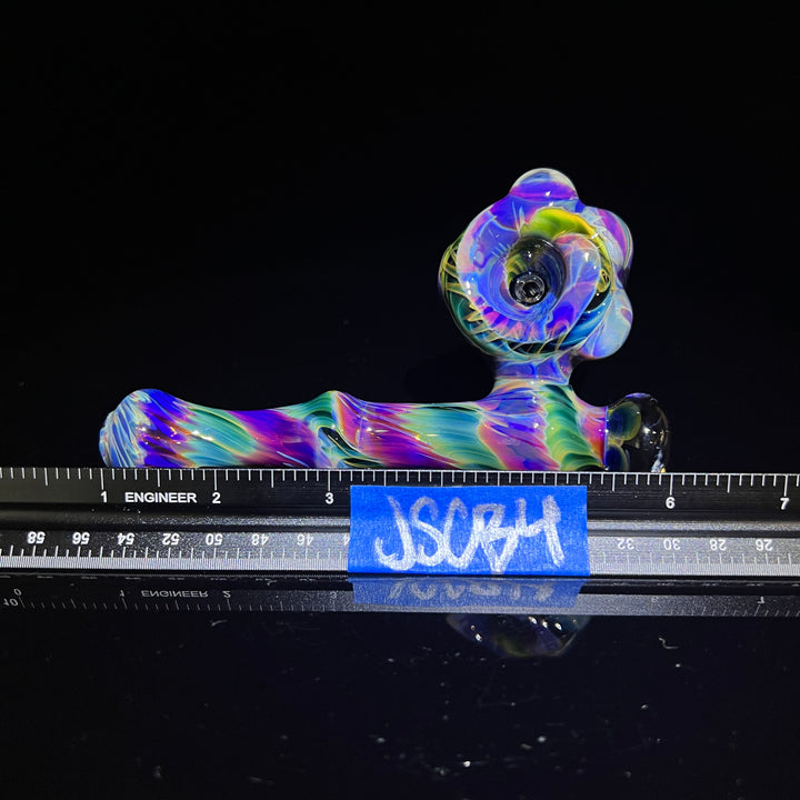 Purple Tie Dye Sidecar Bubbler 4 Glass Pipe Jedi Glassworks   