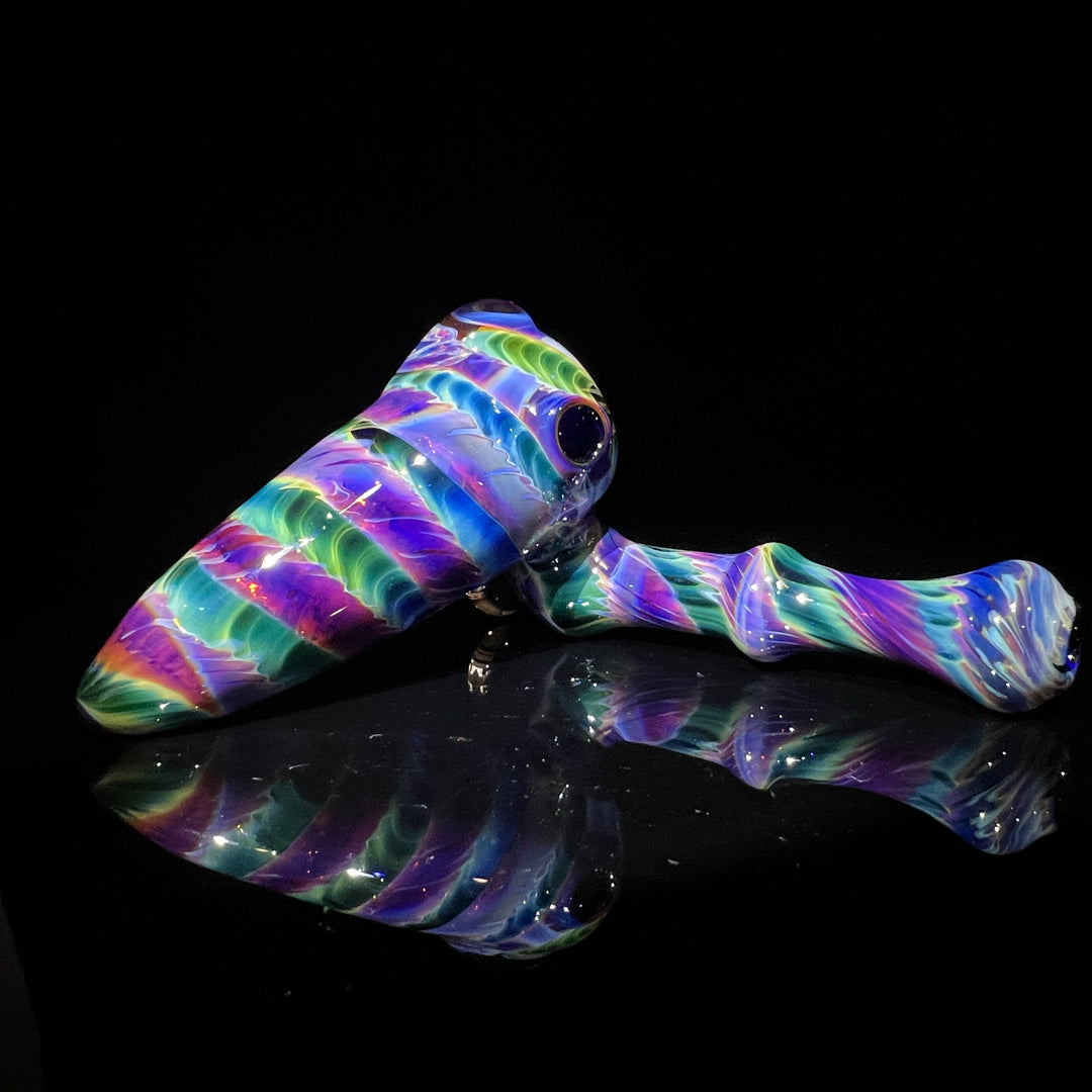 Purple Tie Dye Sidecar Bubbler 4 Glass Pipe Jedi Glassworks   