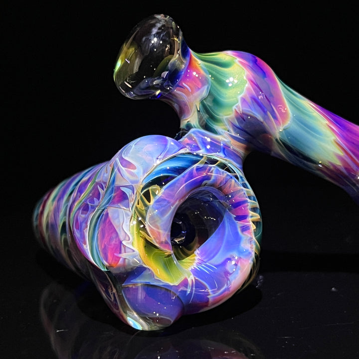 Purple Tie Dye Sidecar Bubbler 4 Glass Pipe Jedi Glassworks   