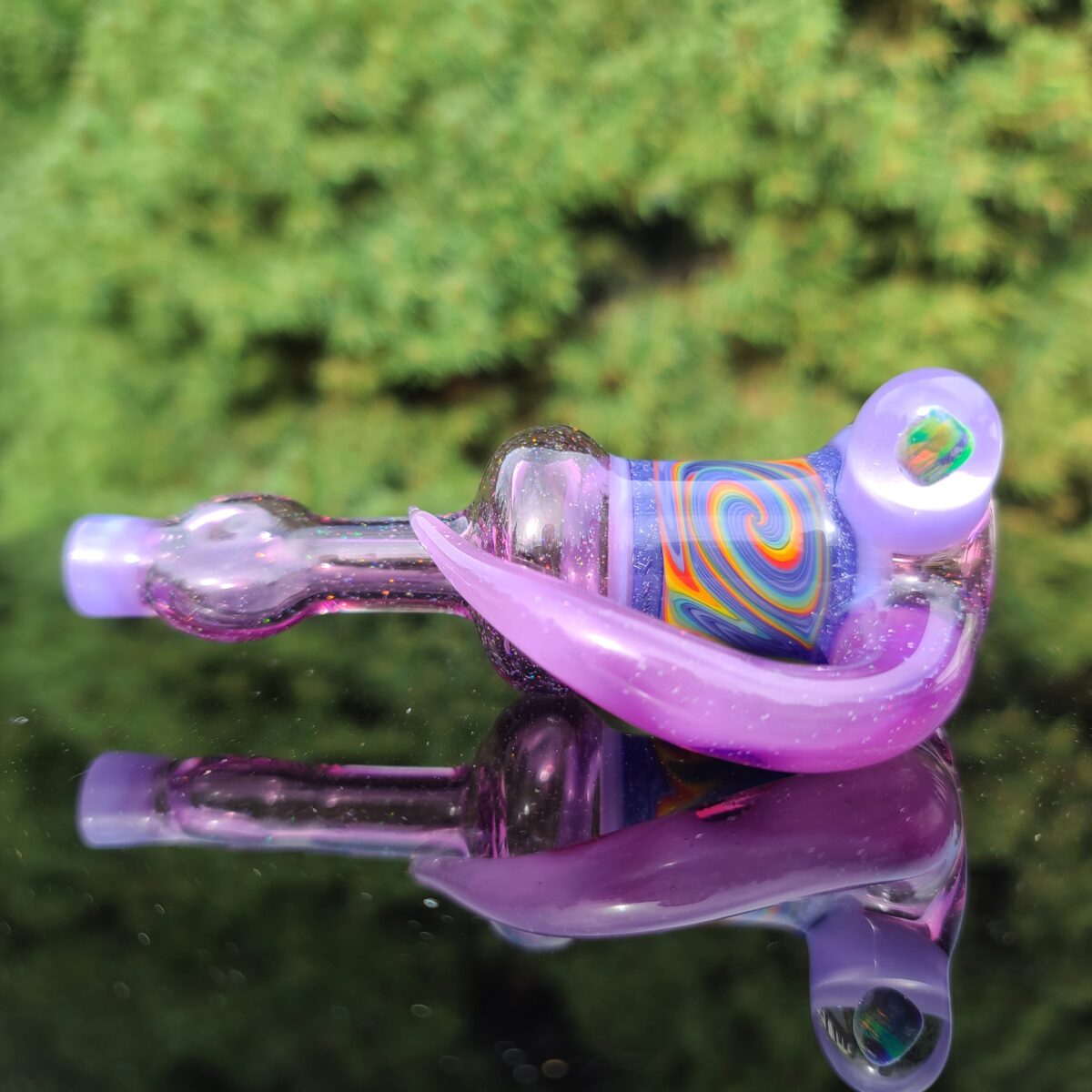 キラキラcaramel lumpy pipe キラキラcaramel lumpy pipe Candy Stud Glass Spoon Pipe
