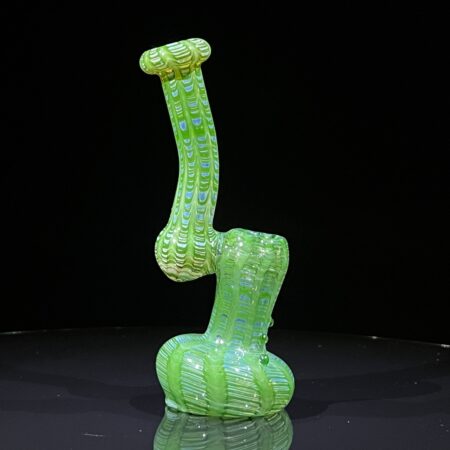 Hand Spun Bubbler Glass Pipe TG
