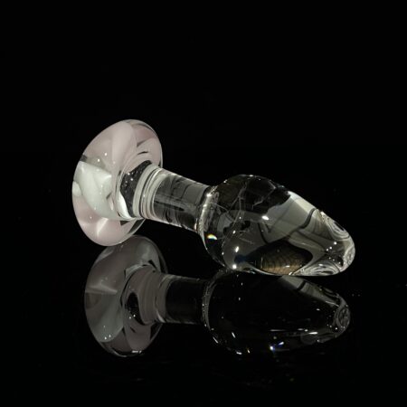 Pink and White Candy Swirl Plug Accessory Port Townsend Glassworks   