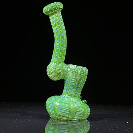 Hand Spun Bubbler Glass Pipe TG