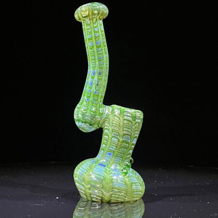 Hand Spun Bubbler Glass Pipe TG