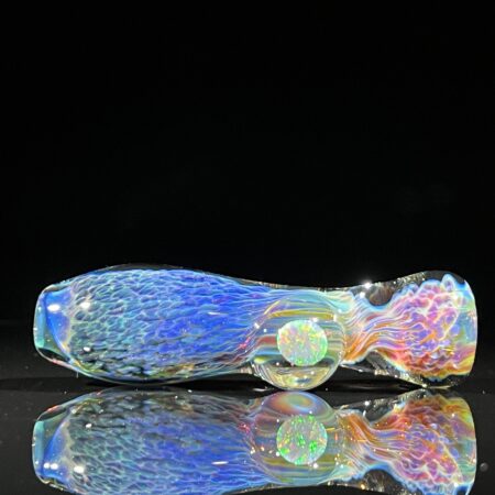 Purple Nebula Opal Chillum Glass Pipe Tako Glass