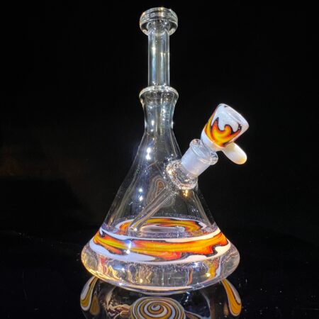 Fire Fade Crushed Opal Fixie Bong  Tako Glass   