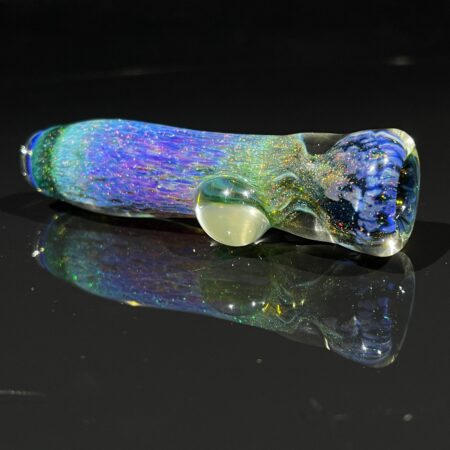 Purple Seaweed Space Dust Chillum Glass Pipe Tako Glass