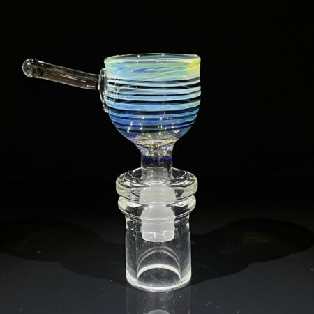 14mm Fumed Black Rake Party Pull Slide Glass Pipe Mary Jane's Glass